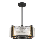 Savoy House 24-FD-1698-143 LED Fan D'Lier, Matte Black w/Warm Brass (5)