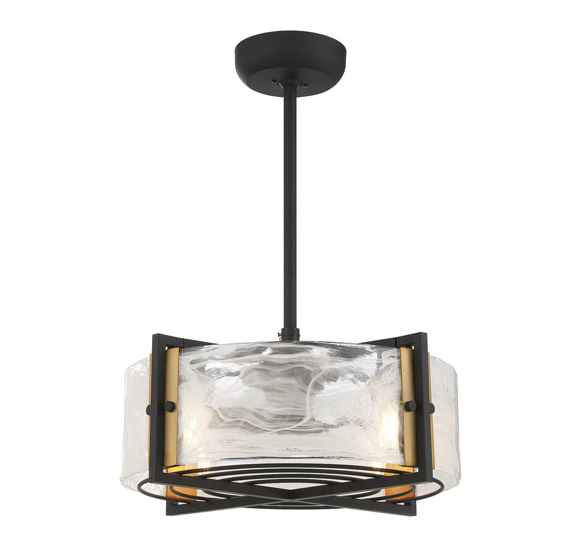 Savoy House 24-FD-1698-143 LED Fan D'Lier, Matte Black w/Warm Brass (5)