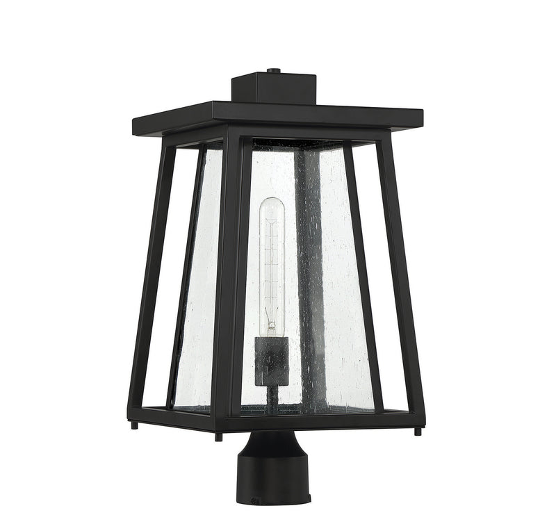 Savoy House 5-2024-BK One Light Outdoor Post Lantern, Matte Black (2)