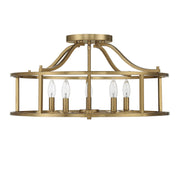Savoy House 6-1679-5-322 Five Light Semi Flush Mount, Warm Brass (2)