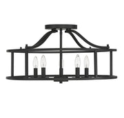 Savoy House 6-1679-5-89 Five Light Semi Flush Mount, Matte Black (2)
