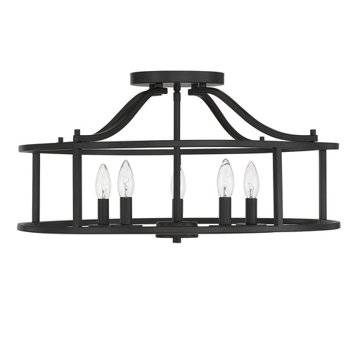 Savoy House 6-1679-5-89 Five Light Semi Flush Mount, Matte Black (2)