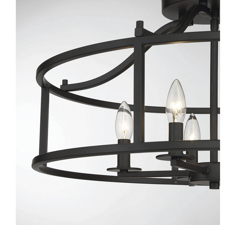 Savoy House 6-1679-5-89 Five Light Semi Flush Mount, Matte Black (6)