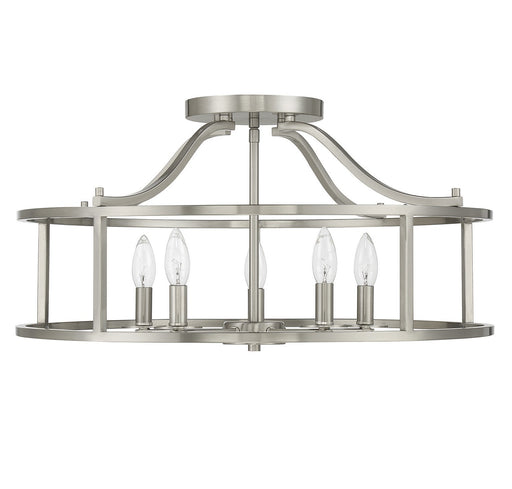 Savoy House 6-1679-5-SN Five Light Semi Flush Mount, Satin Nickel (2)