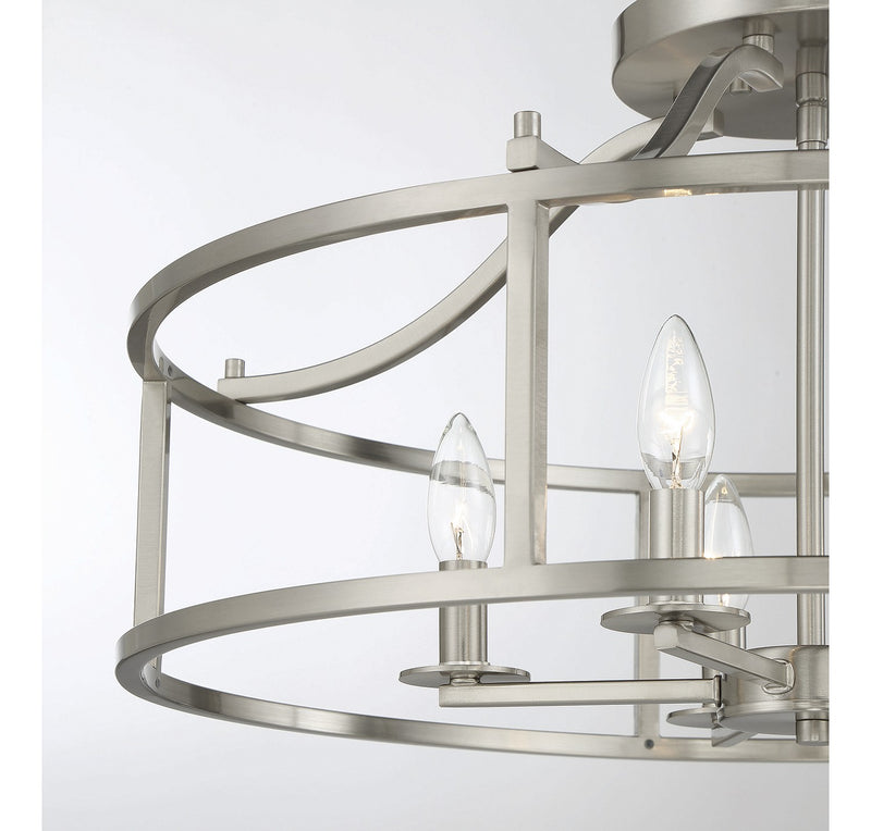 Savoy House 6-1679-5-SN Five Light Semi Flush Mount, Satin Nickel (6)