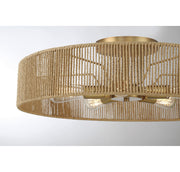 Savoy House 6-1682-5-320 Five Light Semi Flush Mount, Warm Brass/Rope (5)