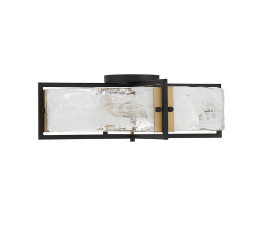 Savoy House 6-1695-4-143 Four Light Semi-Flush Mount, Matte Black w/Warm Brass (2)