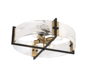 Savoy House 6-1695-4-143 Four Light Semi-Flush Mount, Matte Black w/Warm Brass (4)