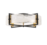 Savoy House 6-1695-4-143 Four Light Semi-Flush Mount, Matte Black w/Warm Brass (5)