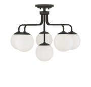 Savoy House 6-1950-6-89 Six Light Semi-Flush Mount, Matte Black (2)