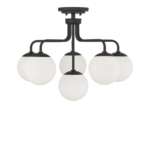 Savoy House 6-1950-6-89 Six Light Semi-Flush Mount, Matte Black (2)