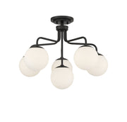 Savoy House 6-1950-6-89 Six Light Semi-Flush Mount, Matte Black (3)
