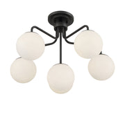 Savoy House 6-1950-6-89 Six Light Semi-Flush Mount, Matte Black (4)