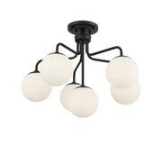 Savoy House 6-1950-6-89 Six Light Semi-Flush Mount, Matte Black (5)