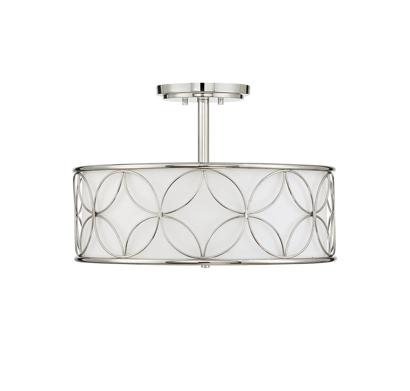 Savoy House 6-1953-4-109 Four Light Semi-Flush Mount, Polished Nickel (2)