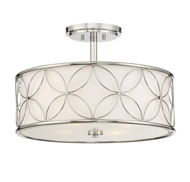 Savoy House 6-1953-4-109 Four Light Semi-Flush Mount, Polished Nickel (3)