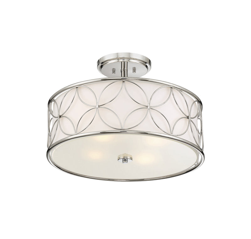 Savoy House 6-1953-4-109 Four Light Semi-Flush Mount, Polished Nickel (4)