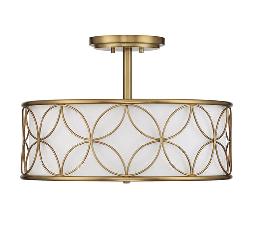 Savoy House 6-1953-4-322 Four Light Semi-Flush Mount, Warm Brass (2)