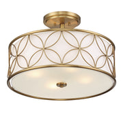 Savoy House 6-1953-4-322 Four Light Semi-Flush Mount, Warm Brass (4)