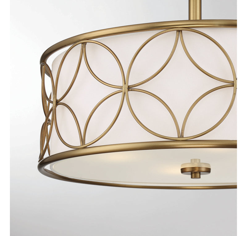 Savoy House 6-1953-4-322 Four Light Semi-Flush Mount, Warm Brass (5)