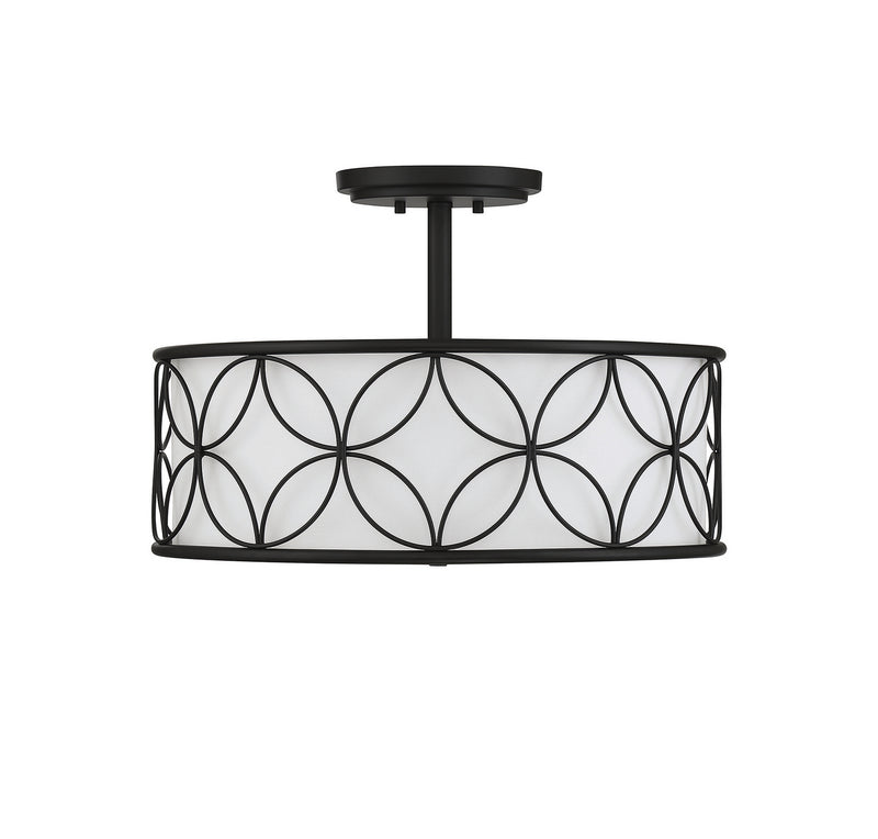 Savoy House 6-1953-4-89 Four Light Semi-Flush Mount, Matte Black (2)