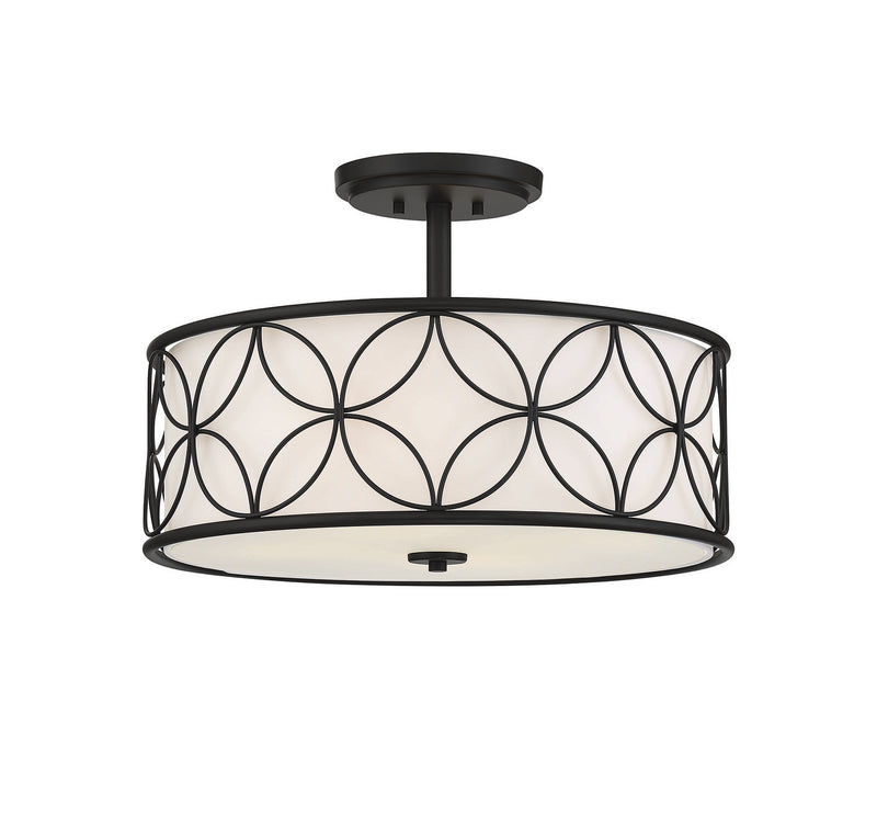Savoy House 6-1953-4-89 Four Light Semi-Flush Mount, Matte Black (3)