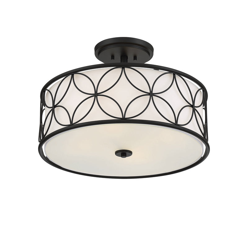 Savoy House 6-1953-4-89 Four Light Semi-Flush Mount, Matte Black (4)
