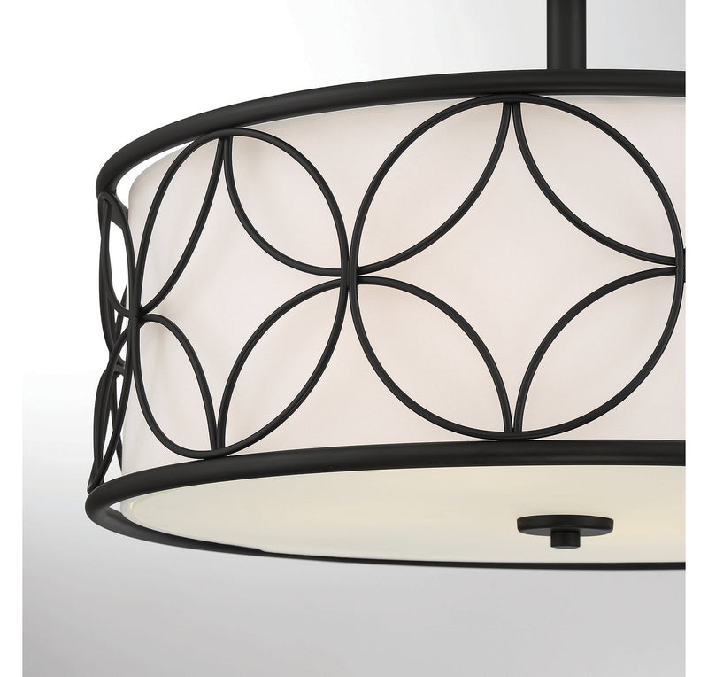 Savoy House 6-1953-4-89 Four Light Semi-Flush Mount, Matte Black (5)