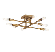Savoy House 6-7003-8-322 Eight Light Semi-Flush Mount, Warm Brass (4)