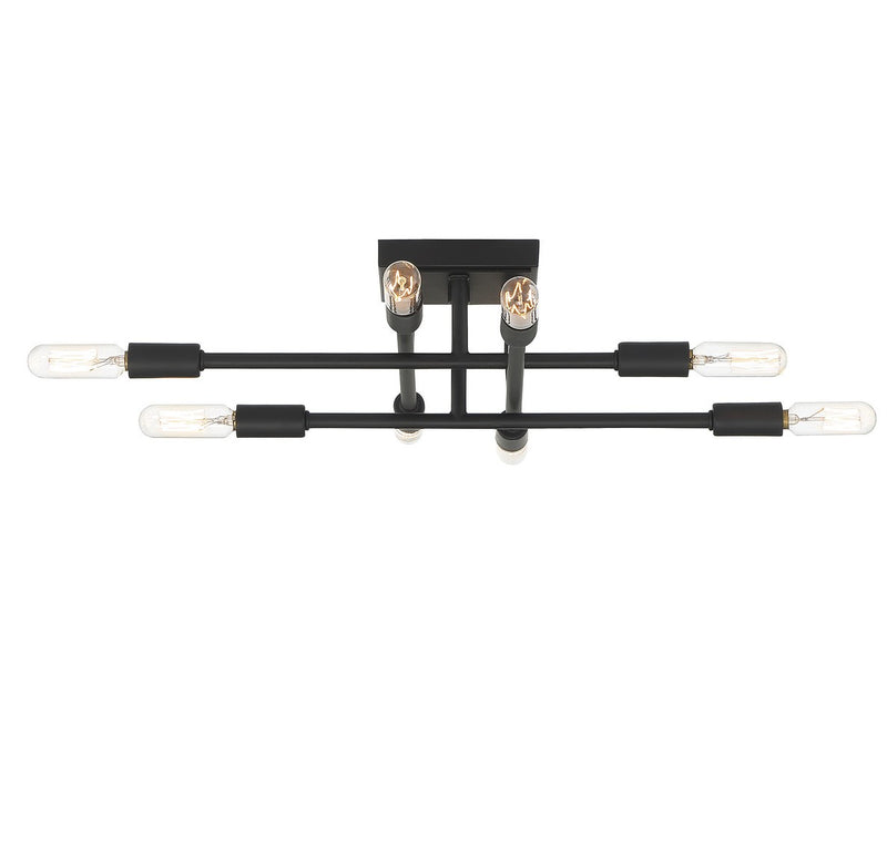 Savoy House 6-7003-8-89 Eight Light Semi-Flush Mount, Matte Black (5)