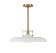 Savoy House 7-1690-1-142 One Light Pendant, White w/Warm Brass (3)