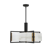 Savoy House 7-1696-5-143 Five Light Pendant, Matte Black w/Warm Brass (2)
