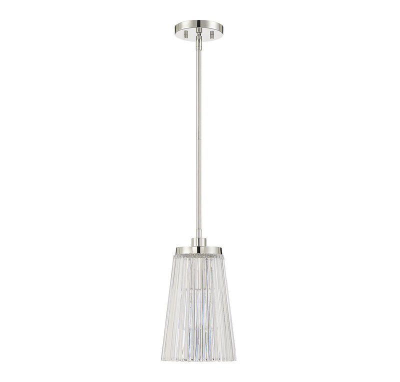 Savoy House 7-1742-1-109 One Light Pendant, Polished Nickel (2)