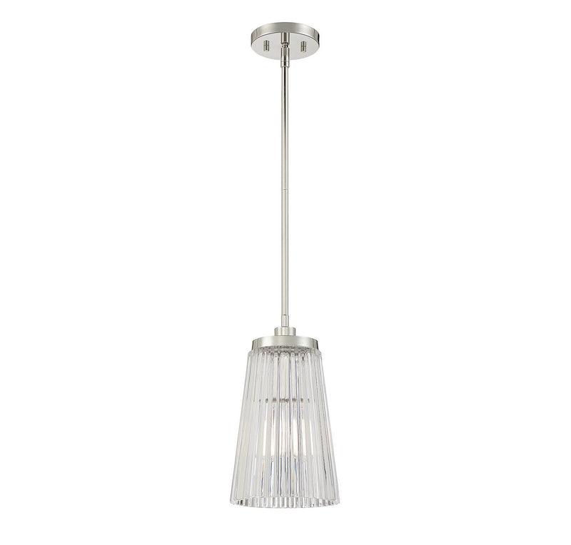 Savoy House 7-1742-1-109 One Light Pendant, Polished Nickel (3)