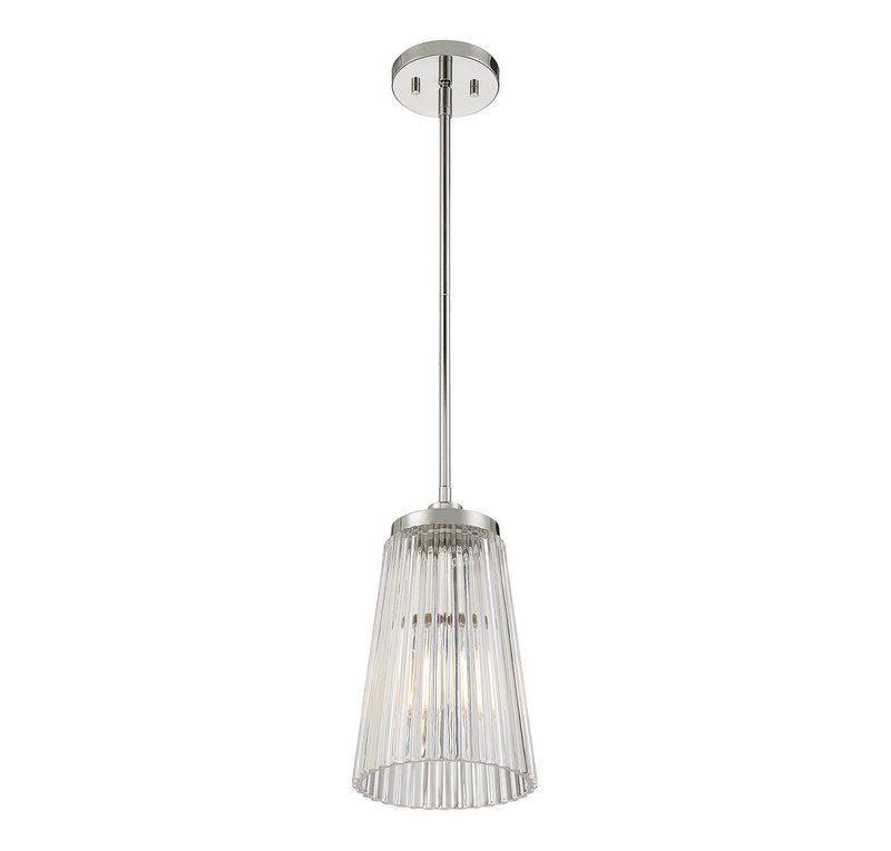 Savoy House 7-1742-1-109 One Light Pendant, Polished Nickel (4)