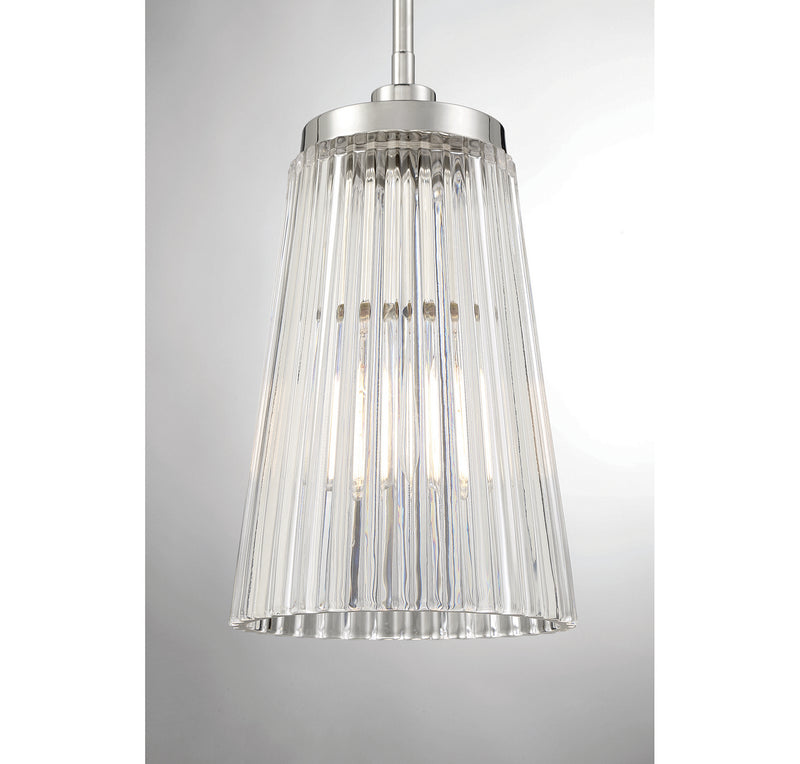 Savoy House 7-1742-1-109 One Light Pendant, Polished Nickel (5)