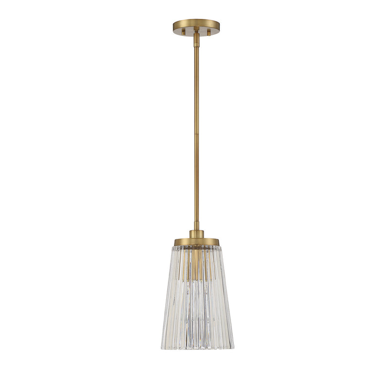 Savoy House 7-1742-1-322 One Light Pendant, Warm Brass (2)