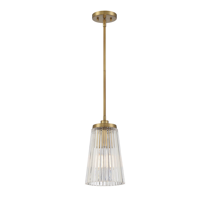 Savoy House 7-1742-1-322 One Light Pendant, Warm Brass (3)