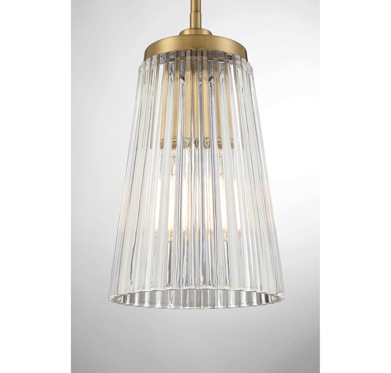 Savoy House 7-1742-1-322 One Light Pendant, Warm Brass (5)