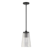 Savoy House 7-1742-1-89 One Light Pendant, Matte Black (2)