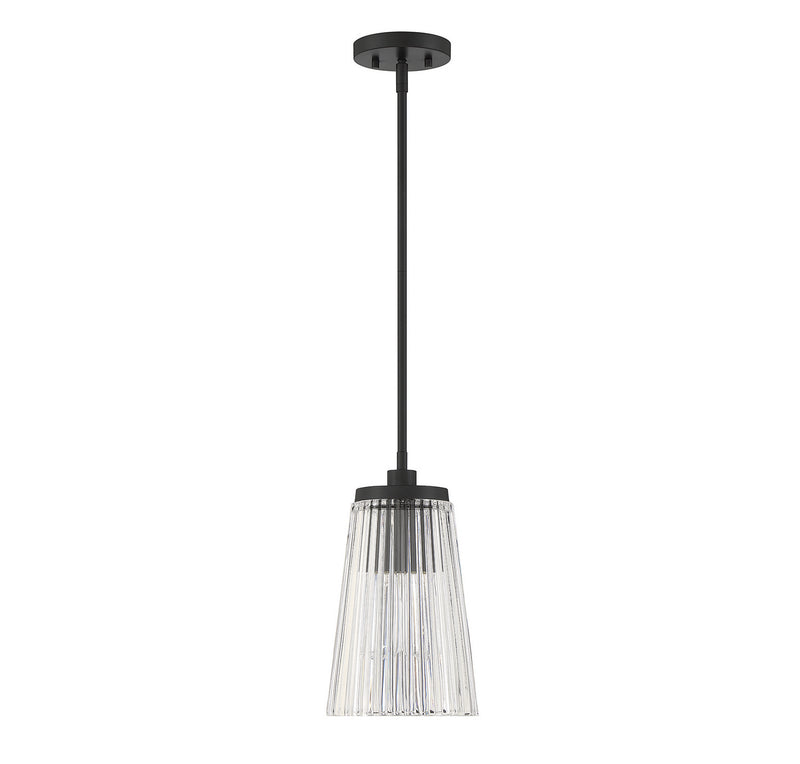 Savoy House 7-1742-1-89 One Light Pendant, Matte Black (2)