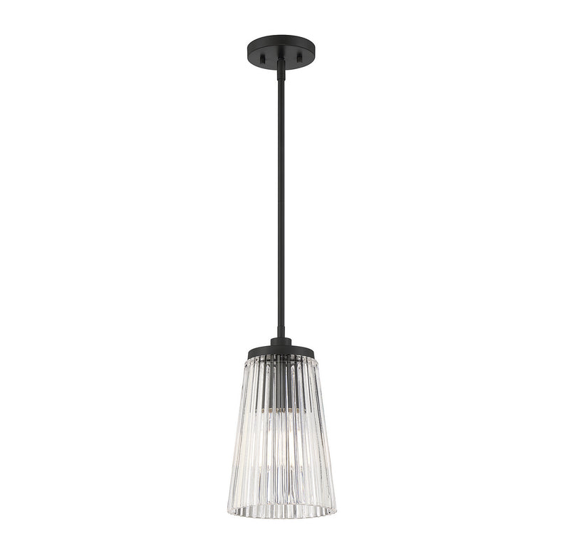 Savoy House 7-1742-1-89 One Light Pendant, Matte Black (3)