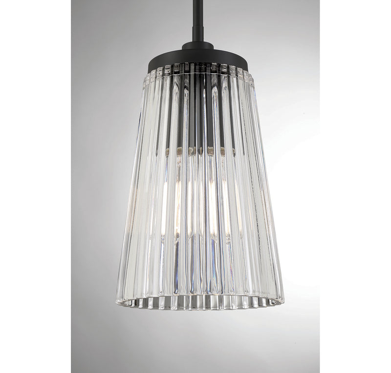 Savoy House 7-1742-1-89 One Light Pendant, Matte Black (5)