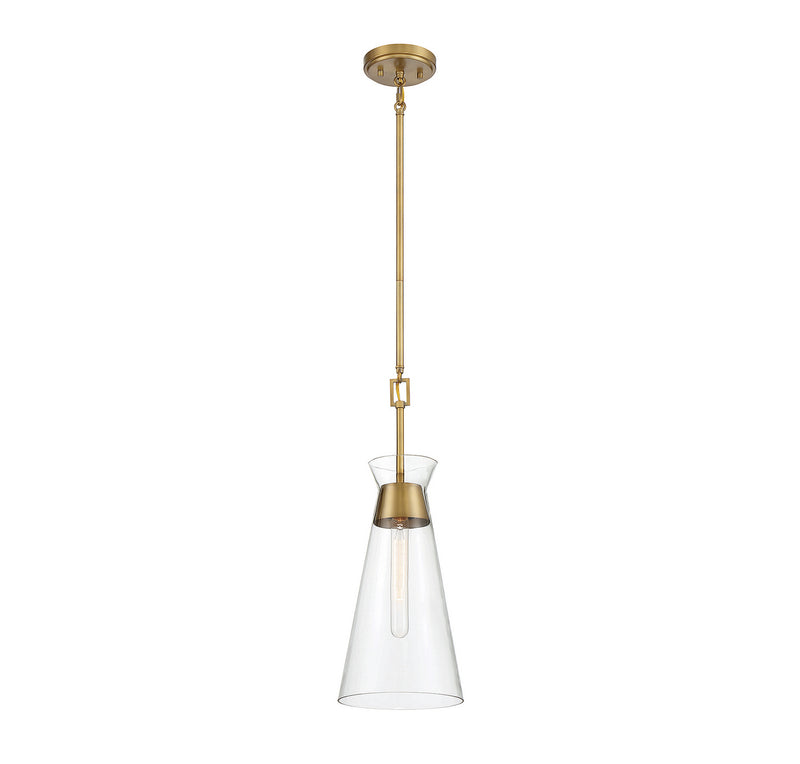 Savoy House 7-1831-1-322 One Light Pendant, Warm Brass (3)