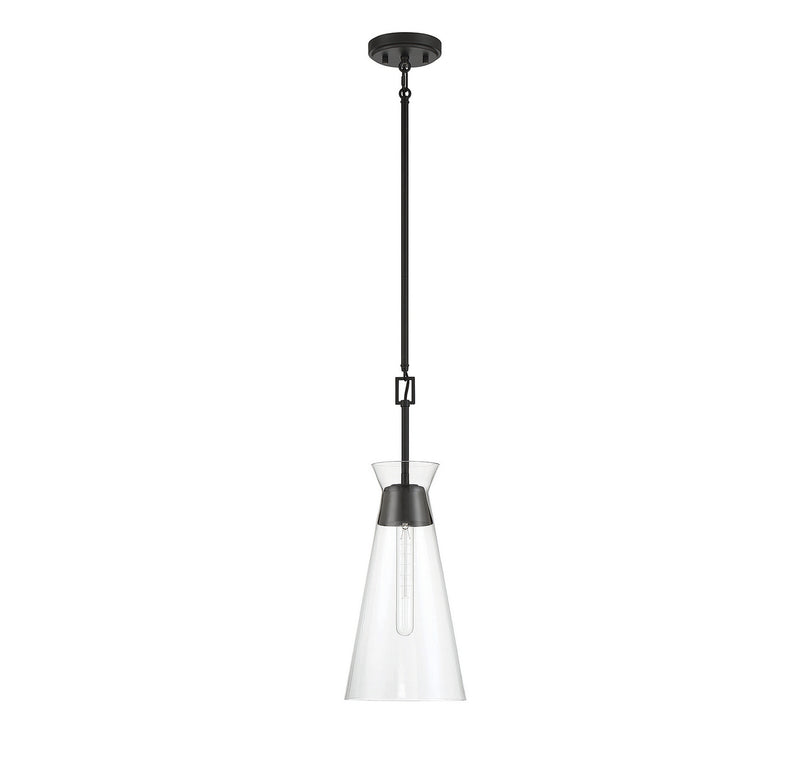 Savoy House 7-1831-1-89 One Light Pendant, Matte Black (2)