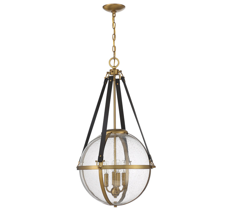 Savoy House 7-1836-4-322 Four Light Pendant, Warm Brass (2)