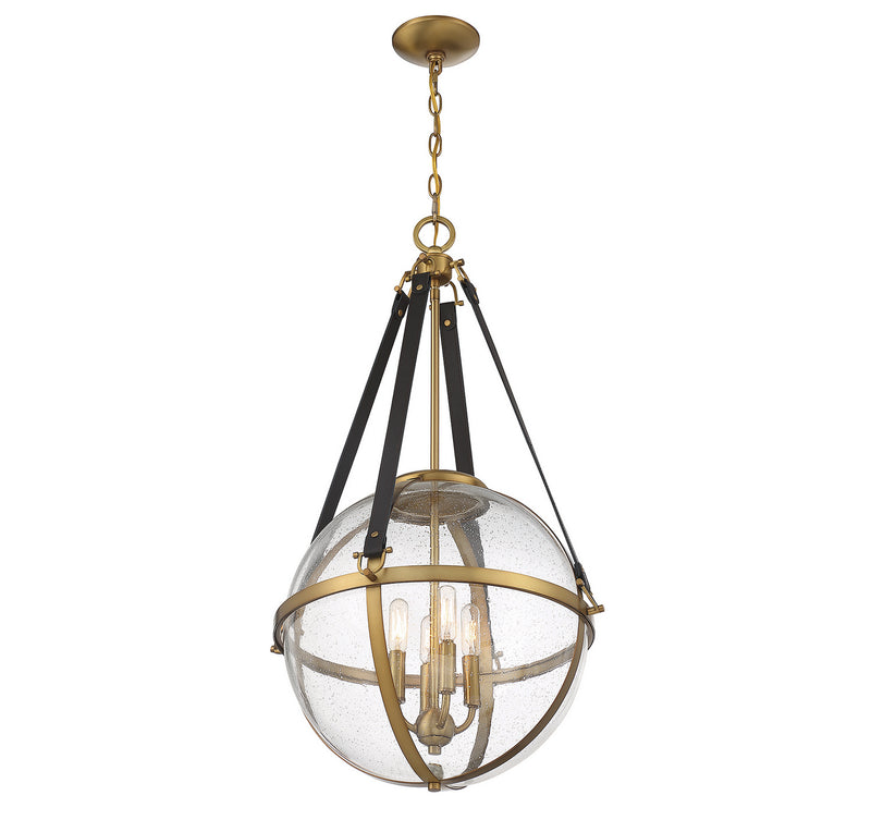 Savoy House 7-1836-4-322 Four Light Pendant, Warm Brass (4)