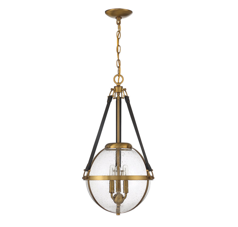 Savoy House 7-1837-3-322 Three Light Pendant, Warm Brass (2)