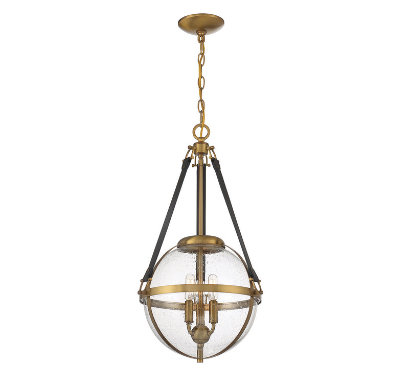 Savoy House 7-1837-3-322 Three Light Pendant, Warm Brass (3)
