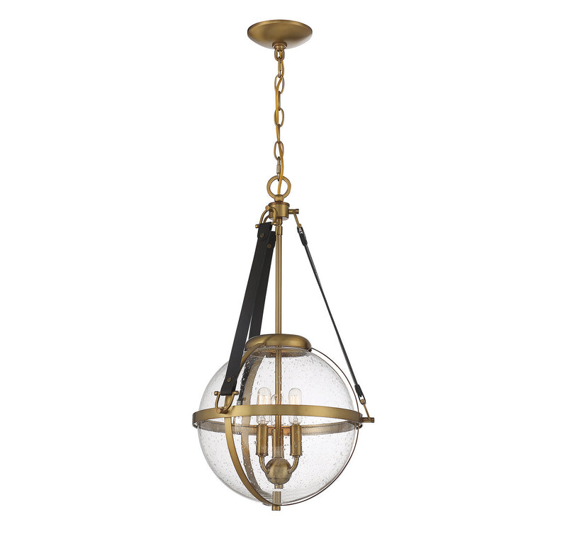 Savoy House 7-1837-3-322 Three Light Pendant, Warm Brass (5)